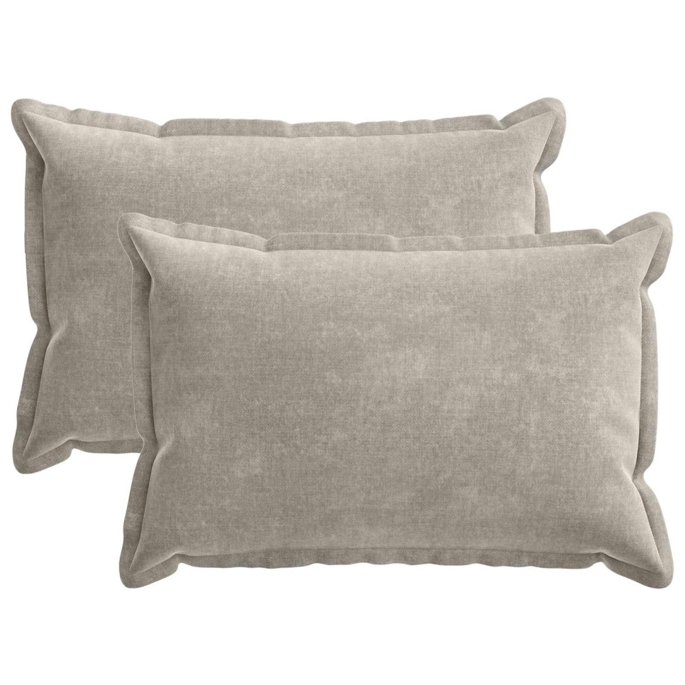 Produktbild för Kuddöverdrag 2 st HOUTEN Ljusgrå 50 x 75 cm Chenilletyg