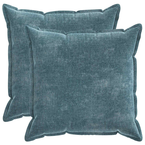vidaXL Kuddöverdrag 2 st HOUTEN Blå 60 x 60 cm Chenilletyg