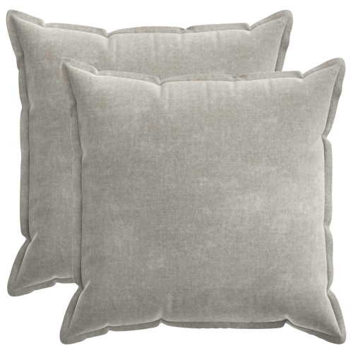 vidaXL Kuddöverdrag 2 st HOUTEN Ljusgrå 70 x 70 cm Chenilletyg