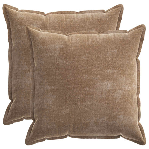 vidaXL Kuddöverdrag 2 st HOUTEN Brun 70 x 70 cm Chenilletyg