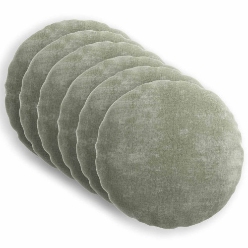 vidaXL Kuddöverdrag 6 st HEERLEN Grön Ø 30 cm Chenilletyg