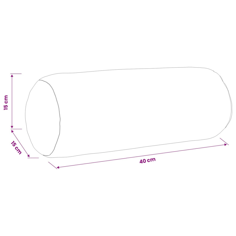 Produktbild för Kuddöverdrag 6 st HEERLEN Blå Ø 15 x 40 cm Chenilletyg