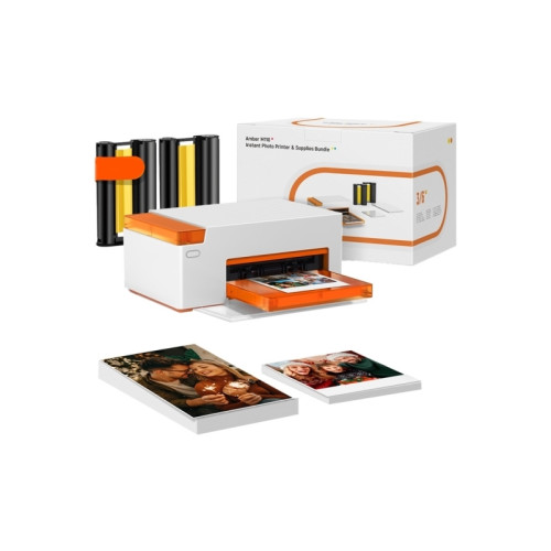 Lirene Liene Amber M110 bärbar fotoprinter 4x6" med 60 ark 4x6"-pap...