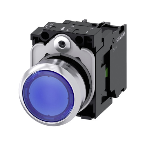 Siemens Siemens 3SU1152-0AB50-1BA0 Drucktaster 22mm rund blau, IP67,...
