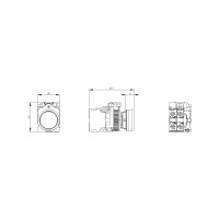 Produktbild för Siemens 3SU1152-0AB50-1BA0 Drucktaster 22mm rund blau, IP67,...
