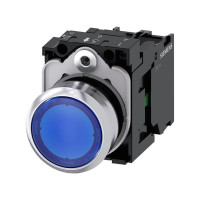 Produktbild för Siemens 3SU1152-0AB50-1BA0 Drucktaster 22mm rund blau, IP67,...