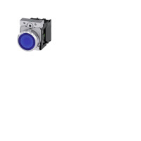 Produktbild för Siemens 3SU1152-0AB50-1BA0 Drucktaster 22mm rund blau, IP67,...