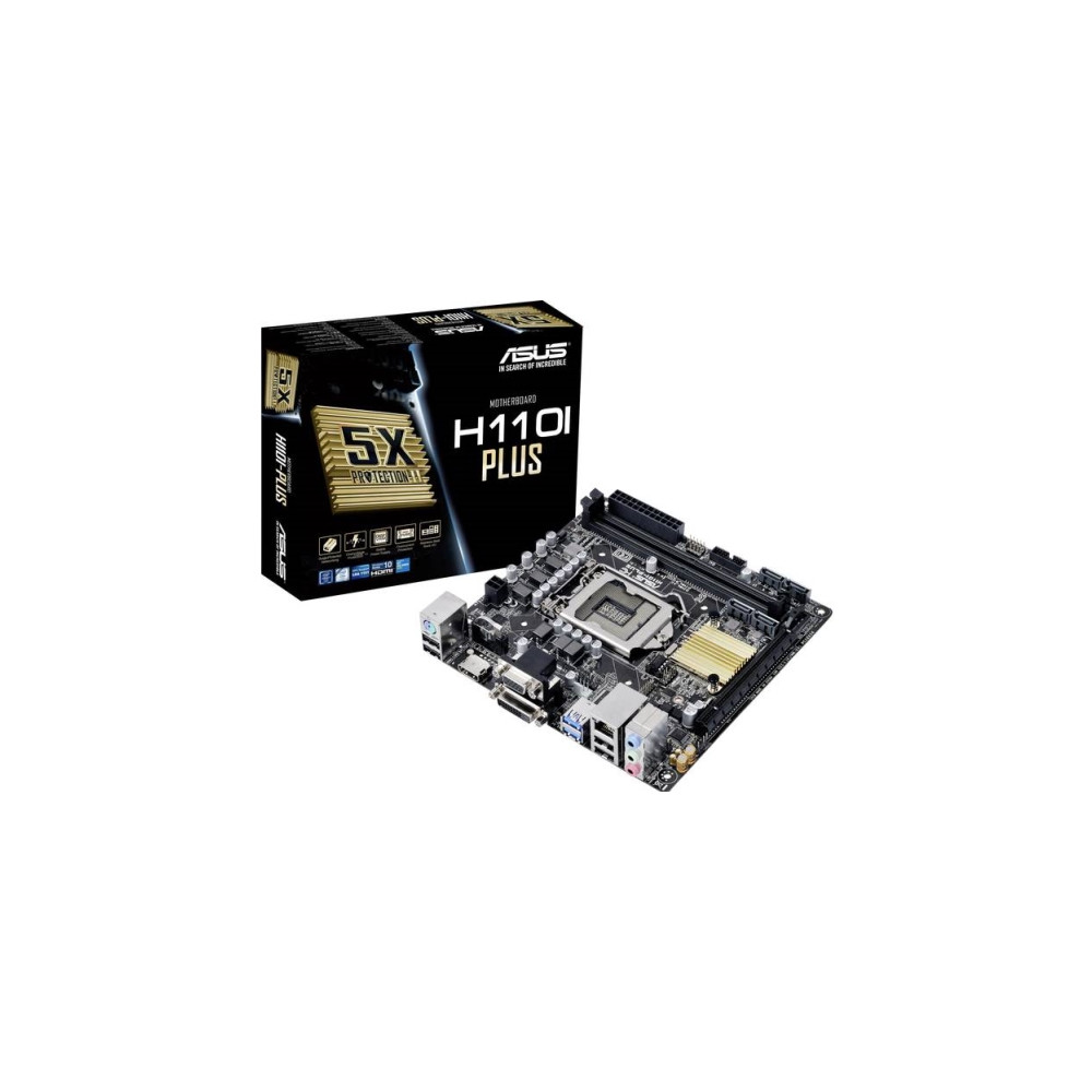 Produktbild för ASUS H110I-PLUS - moderkort - mini ITX - LGA1151 Socket - H110