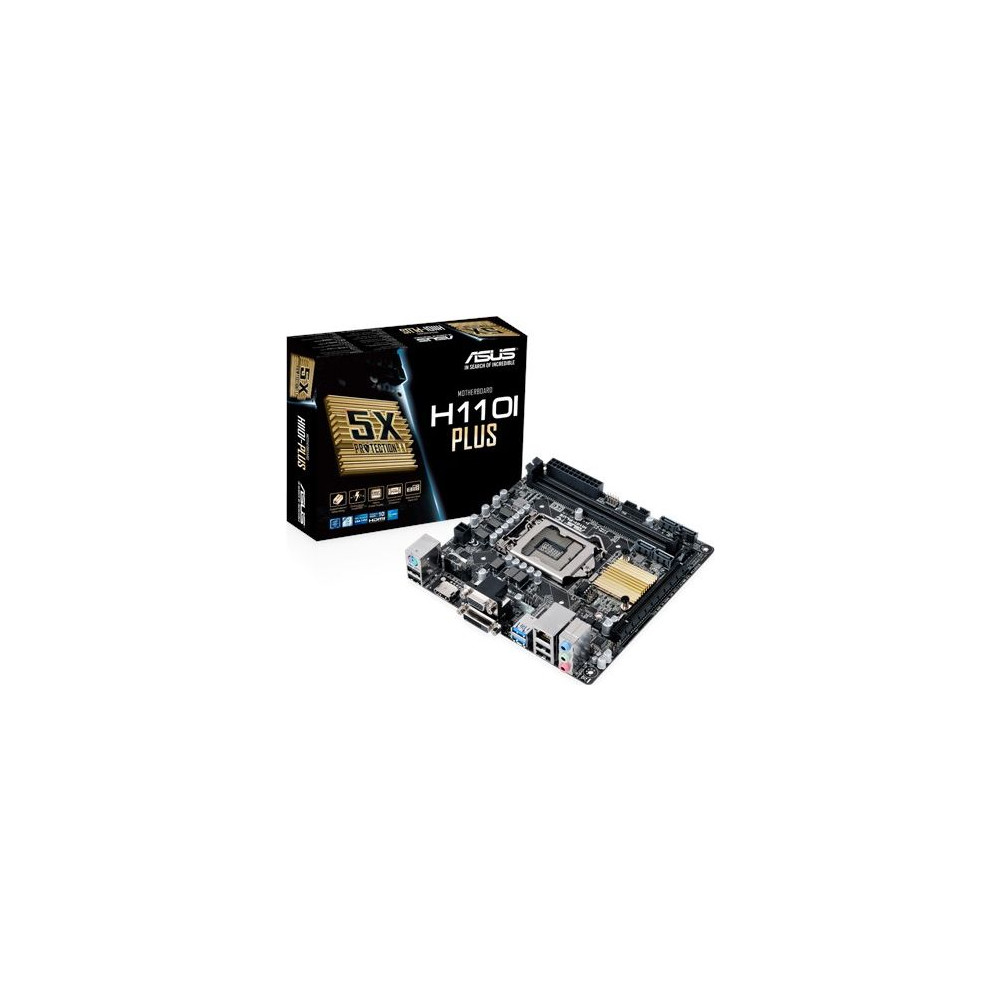 Produktbild för ASUS H110I-PLUS - moderkort - mini ITX - LGA1151 Socket - H110