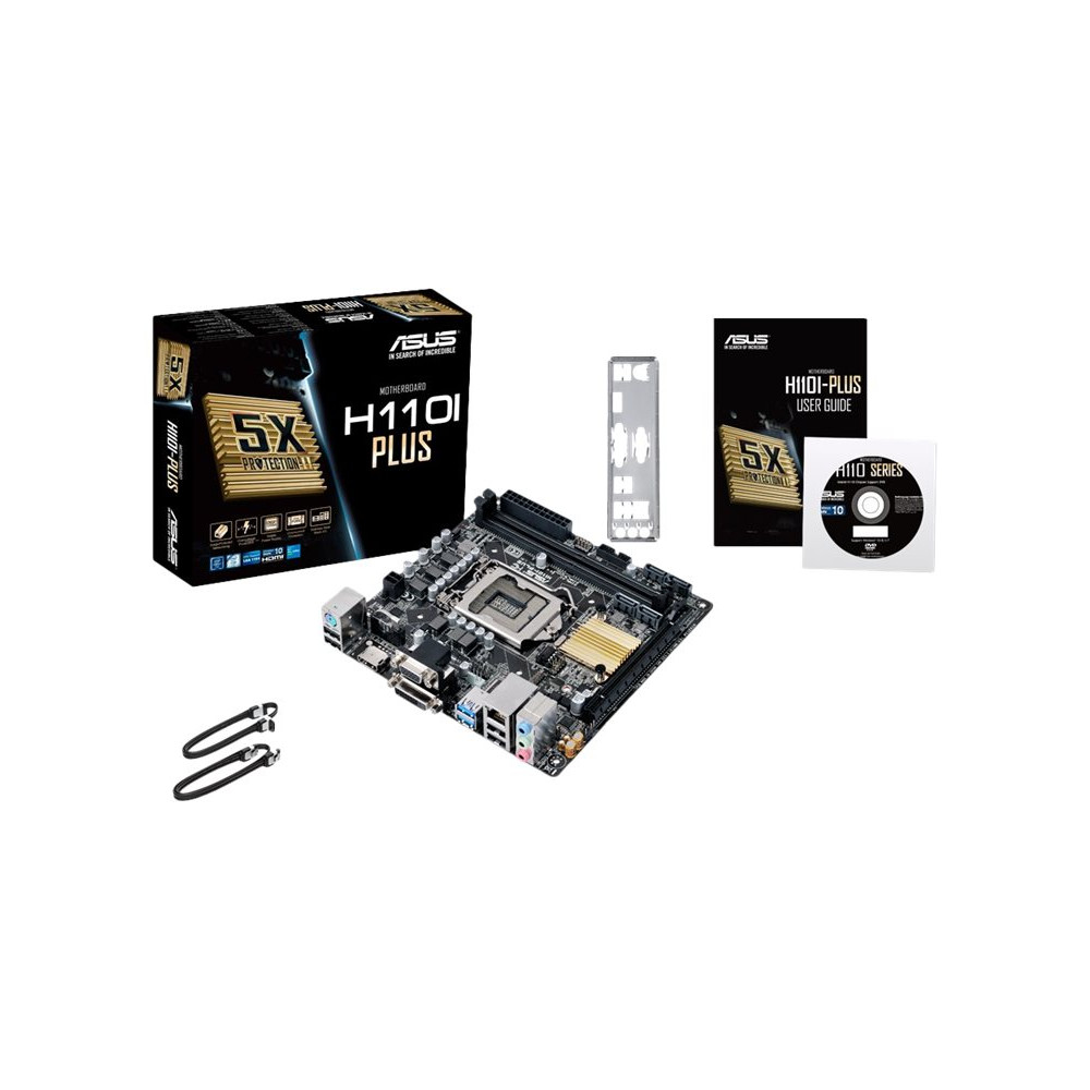 Produktbild för ASUS H110I-PLUS - moderkort - mini ITX - LGA1151 Socket - H110