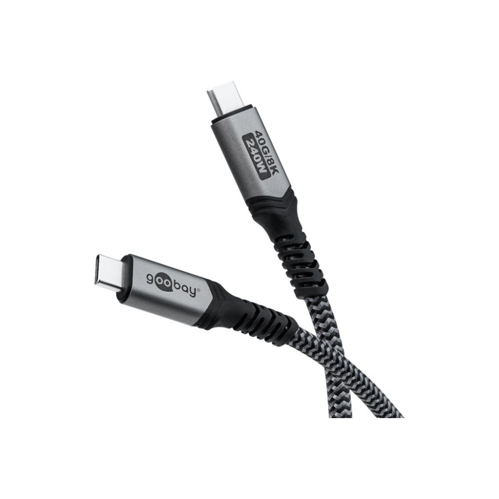 Produktbild för goobay - USB typ C-kabel - 24 pin USB-C till 24 pin USB-C - 1.5 m
