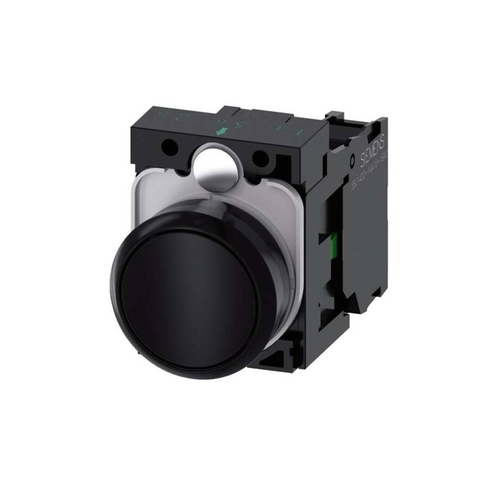 Produktbild för Siemens 3SU1100-0AB10-1BA0 Tryckknapp Frontring av plast, Ko...