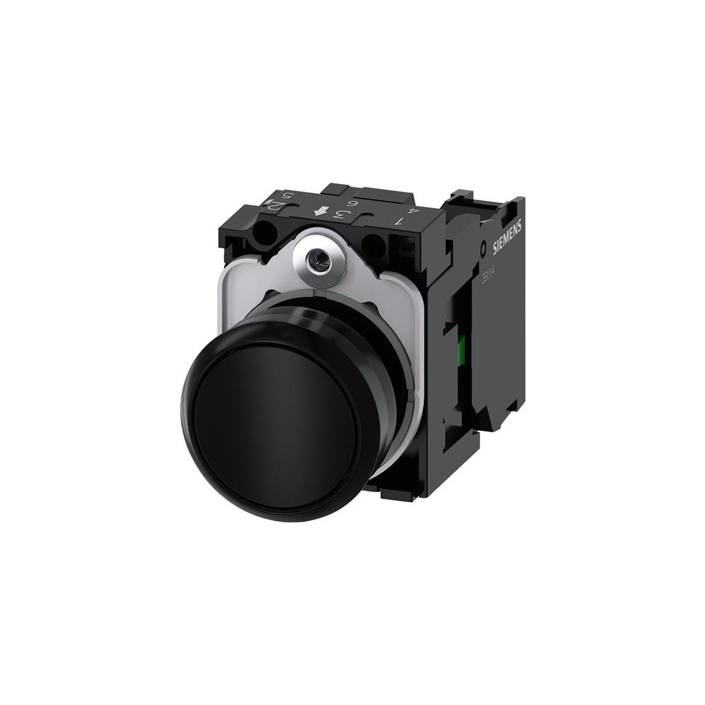 Produktbild för Siemens 3SU1100-0AB10-1BA0 Tryckknapp Frontring av plast, Ko...