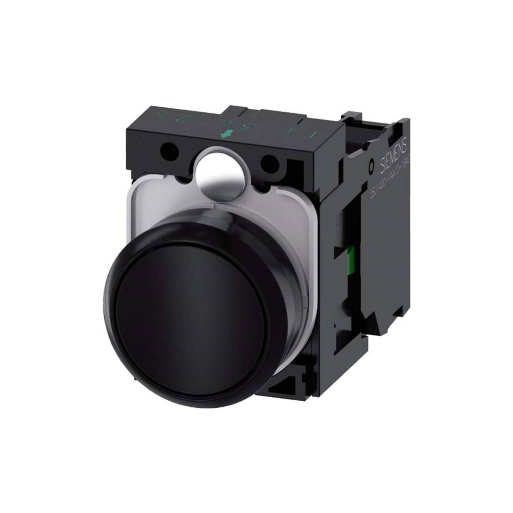 Produktbild för Siemens 3SU1100-0AB10-1BA0 Tryckknapp Frontring av plast, Ko...