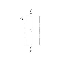 Produktbild för Siemens 3SU1100-0AB10-1BA0 Tryckknapp Frontring av plast, Ko...