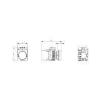 Produktbild för Siemens 3SU1100-0AB10-1BA0 Tryckknapp Frontring av plast, Ko...