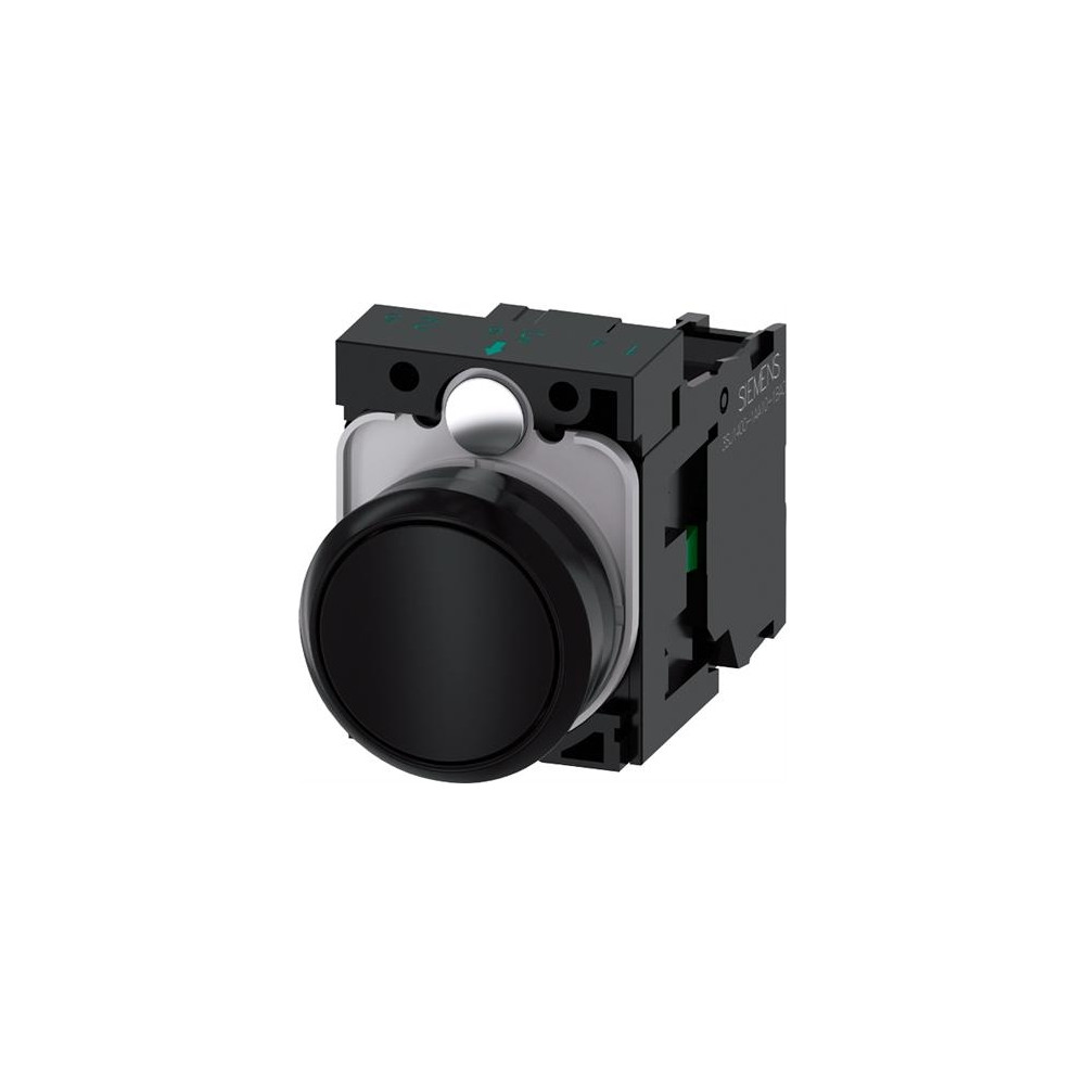 Produktbild för Siemens 3SU1100-0AB10-1BA0 Tryckknapp Frontring av plast, Ko...