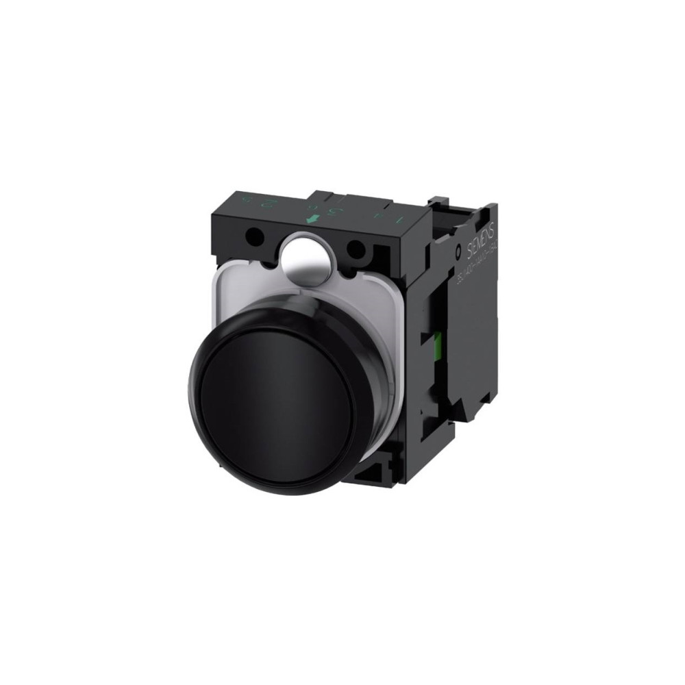 Produktbild för Siemens 3SU1100-0AB10-1BA0 Tryckknapp Frontring av plast, Ko...