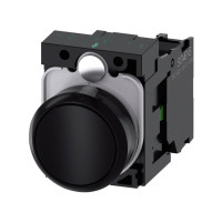 Produktbild för Siemens 3SU1100-0AB10-1BA0 Tryckknapp Frontring av plast, Ko...