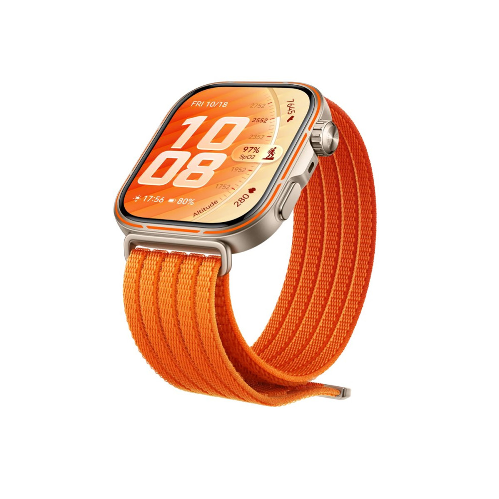 Produktbild för Huawei Watch Fit 5 Pro - aluminiumlegering - smart klocka med rem - orange - orange