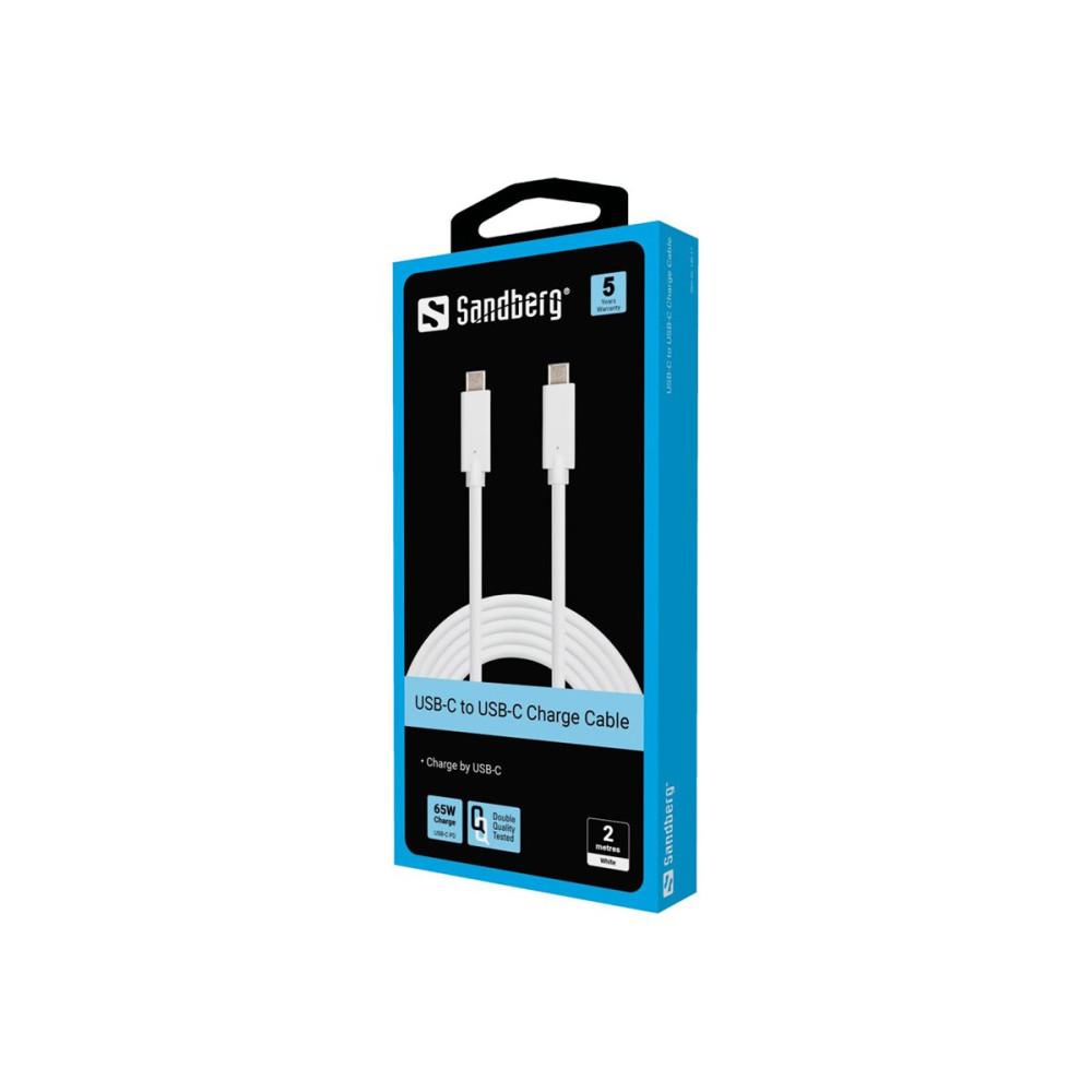 Produktbild för Sandberg - USB typ C-kabel - USB-C till USB-C - 2 m