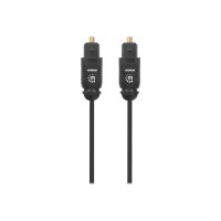 Produktbild för Manhattan Toslink Digital Optical AudioCable, 5m, Male/Male, Toslink S/PDIF, Gold plated contacts, Lifetime Warranty, Polybag - digial audiokabel (optisk) - SPDIF - 5 m