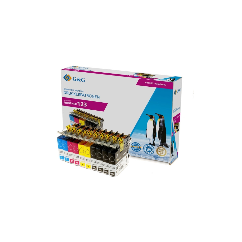 Produktbild för G&G 15060, Hög (XL) avkastning, Svart, Magenta, Cyan, Gul, 7...