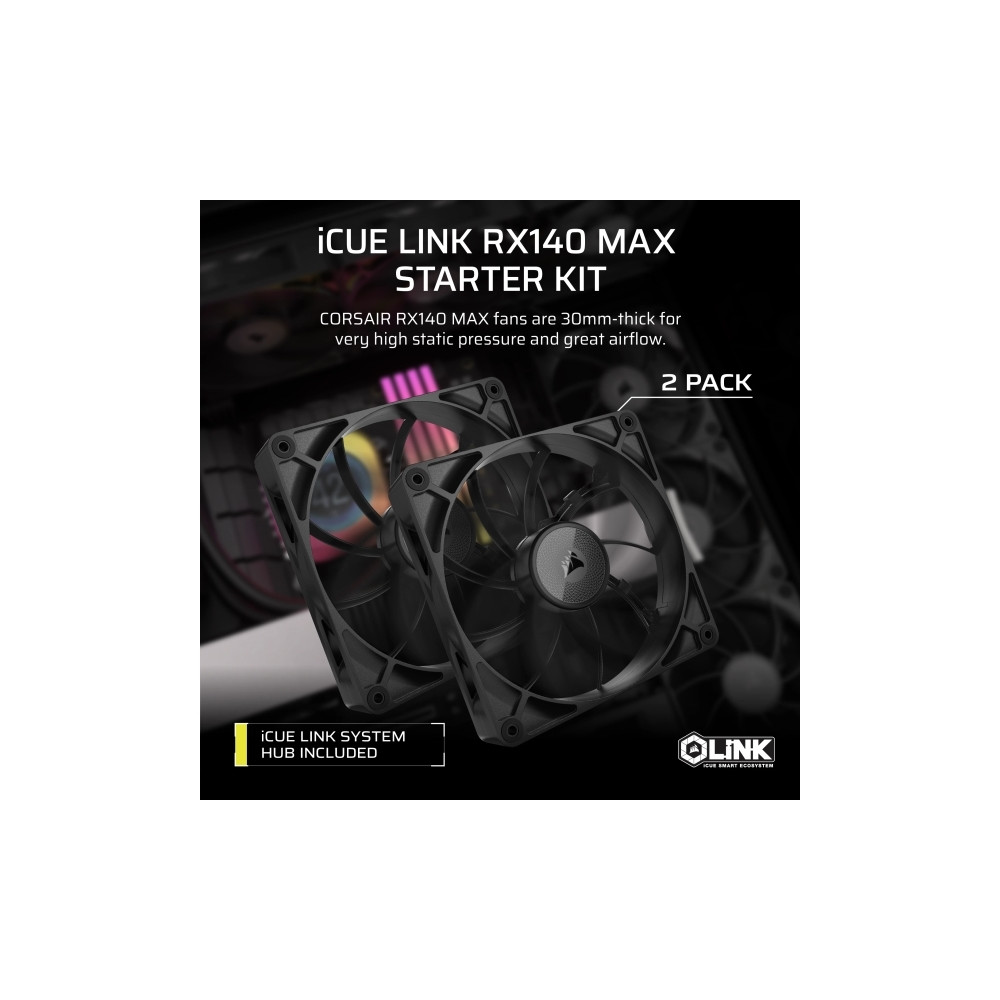 Produktbild för CORSAIR iCUE Link RX140 MAX startpaket