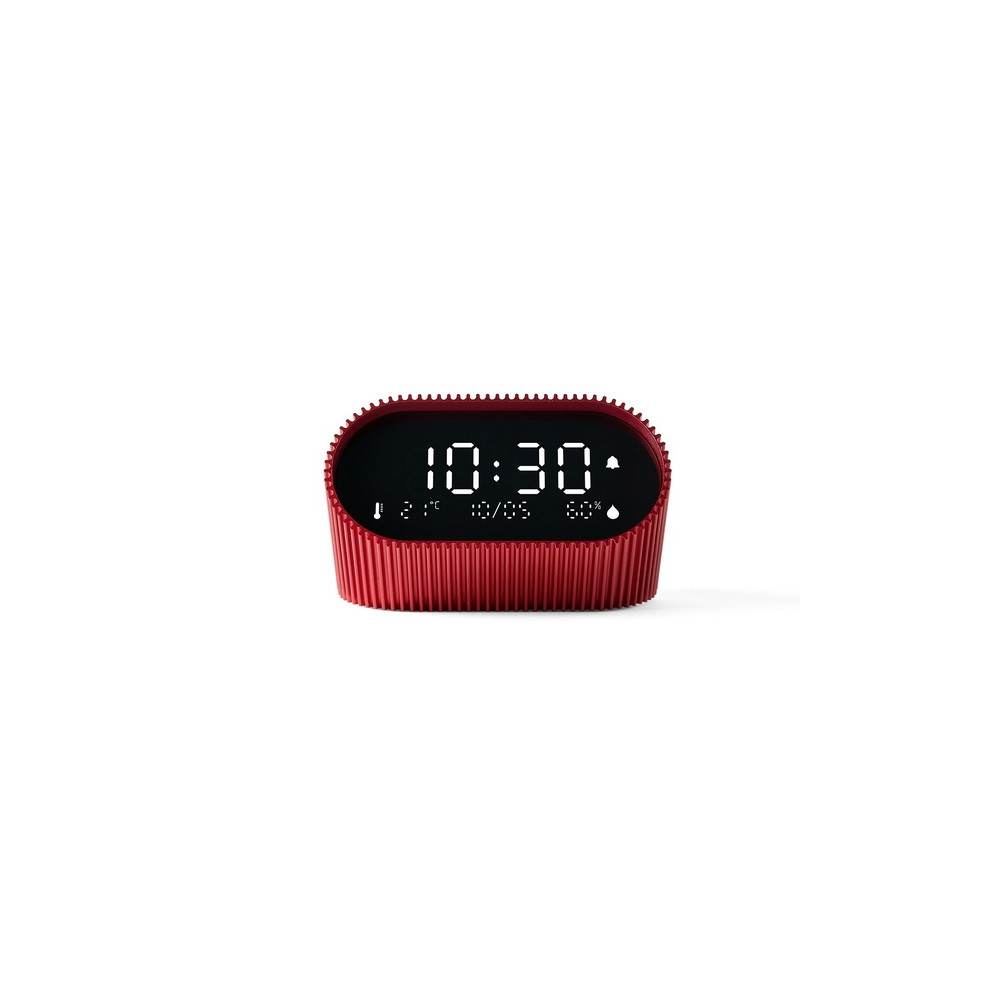Produktbild för LEXON Ray Clock, Digital väckarklocka, Oval, Röd, Akrylnitri...