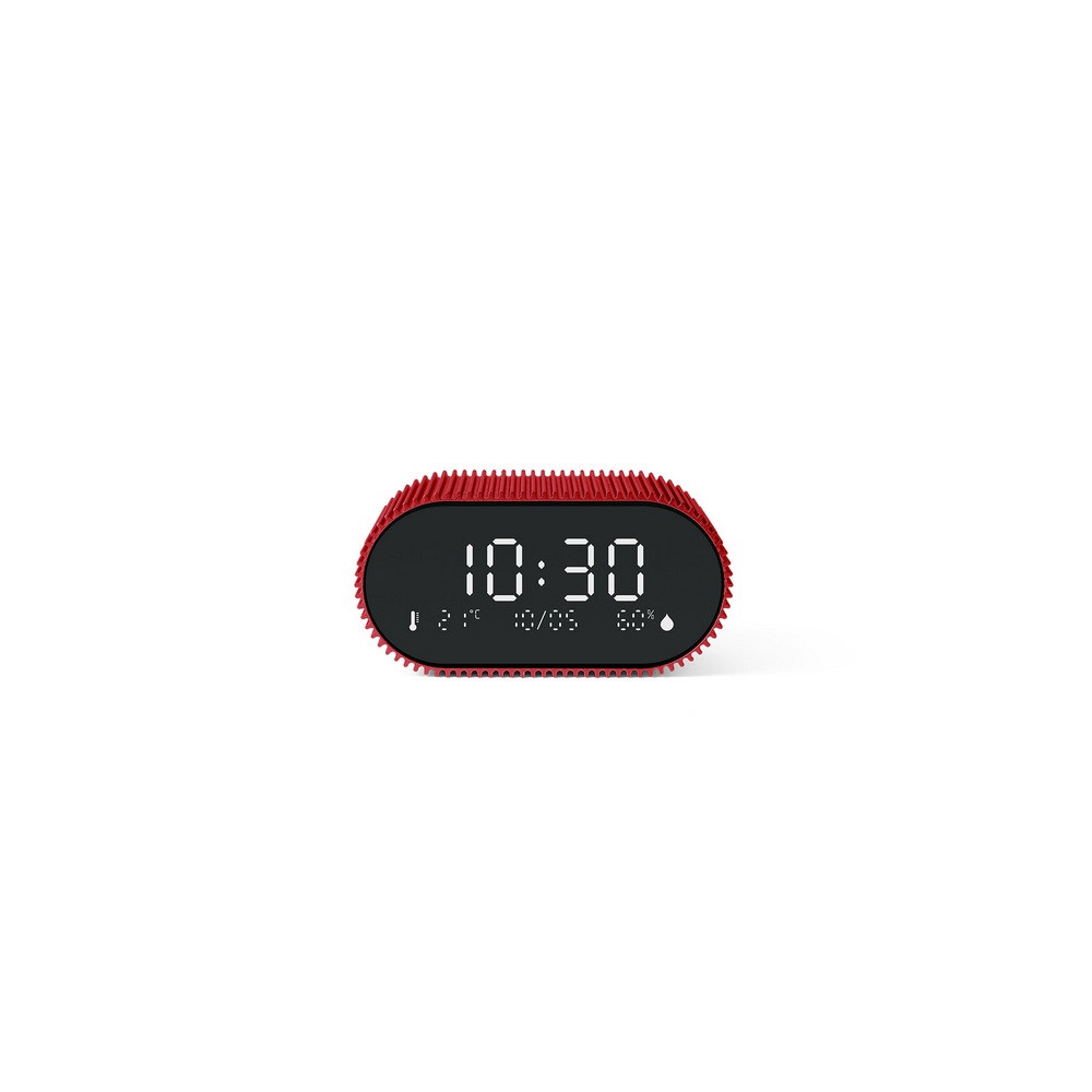 Produktbild för LEXON Ray Clock, Digital väckarklocka, Oval, Röd, Akrylnitri...