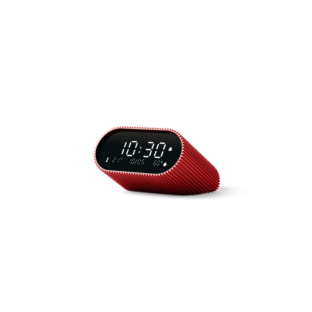 Produktbild för LEXON Ray Clock, Digital väckarklocka, Oval, Röd, Akrylnitri...