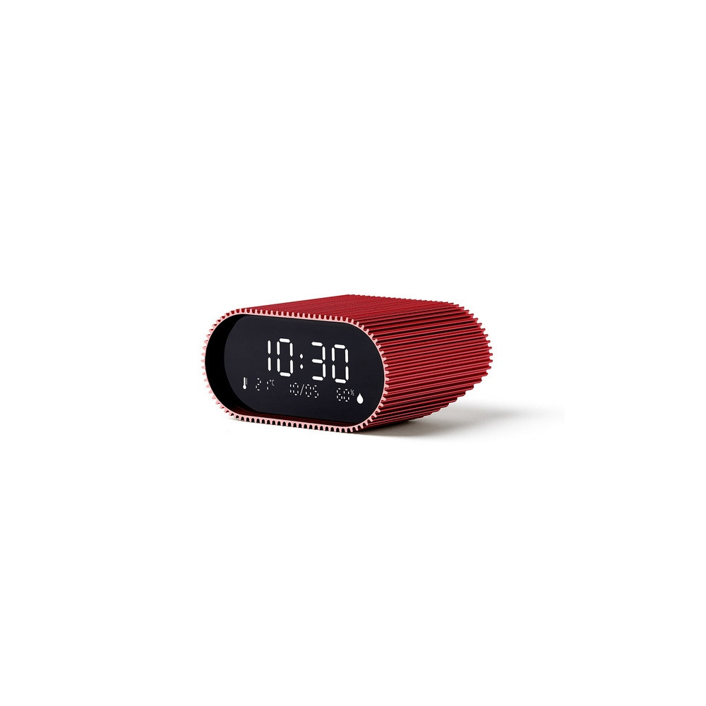 Produktbild för LEXON Ray Clock, Digital väckarklocka, Oval, Röd, Akrylnitri...