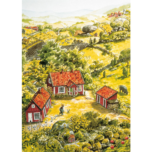 Hjelm förlag Affisch Pettson och Findus gården