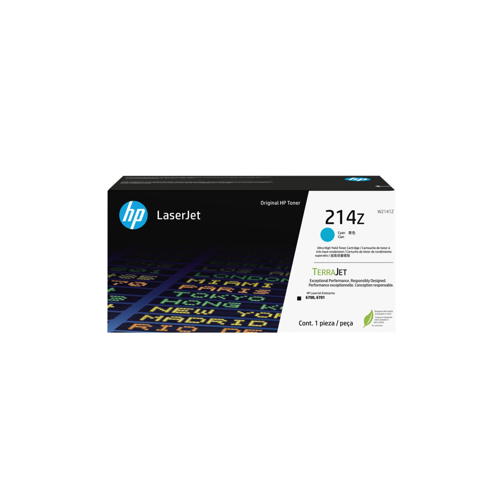 Produktbild för HP 214Z - Ultra High Yield - cyan - original - LaserJet - tonerkassett (W2141Z)