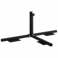 Produktbild för Halv Parasol Basram Svart Stål for 32-38 mm Pole