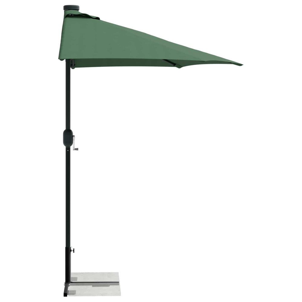 Produktbild för Halv Parasol Basram Svart Stål for 32-38 mm Pole