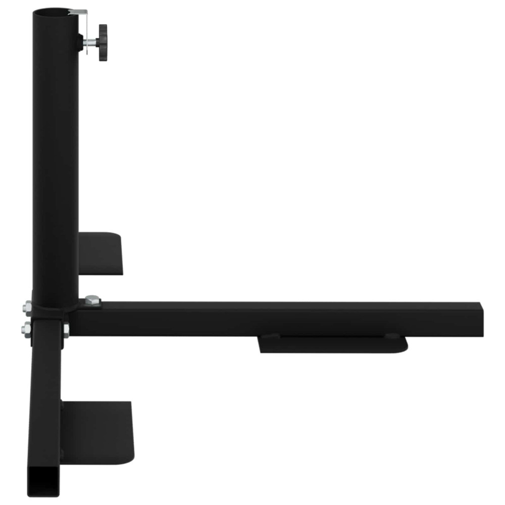 Produktbild för Halv Parasol Basram Svart Stål for 32-38 mm Pole