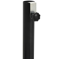 Produktbild för Halv Parasol Basram Svart Stål for 32-38 mm Pole