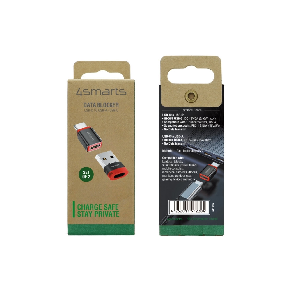 Produktbild för 4smarts 541615, USB Type-A, USB Type-C, Manligt / kvinnligt,...
