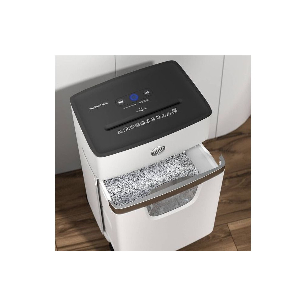 Produktbild för HP OneShred 10MC, Mikrostrimling, 22 cm, 2 mm, 20 l, 65 dB,...