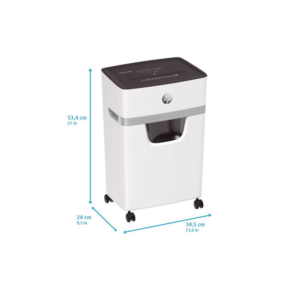 Produktbild för HP OneShred 10MC, Mikrostrimling, 22 cm, 2 mm, 20 l, 65 dB,...