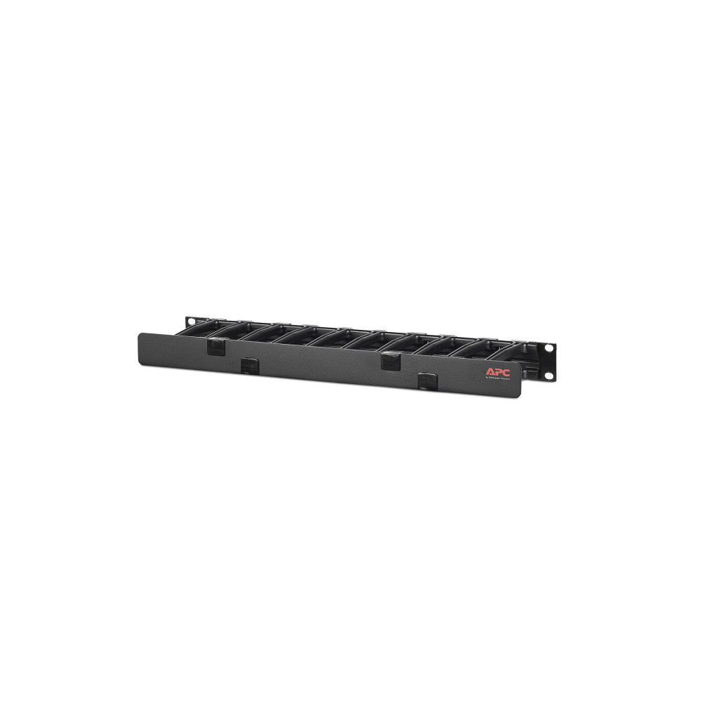 Produktbild för APC Horizontal Cable Manager Single-Sided with Cover - kabelhållarsats för rack - 1U - TAA-kompatibel
