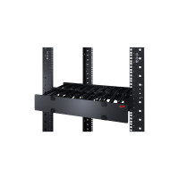Produktbild för APC Horizontal Cable Manager Single-Sided with Cover - kabelhållarsats för rack - 1U - TAA-kompatibel