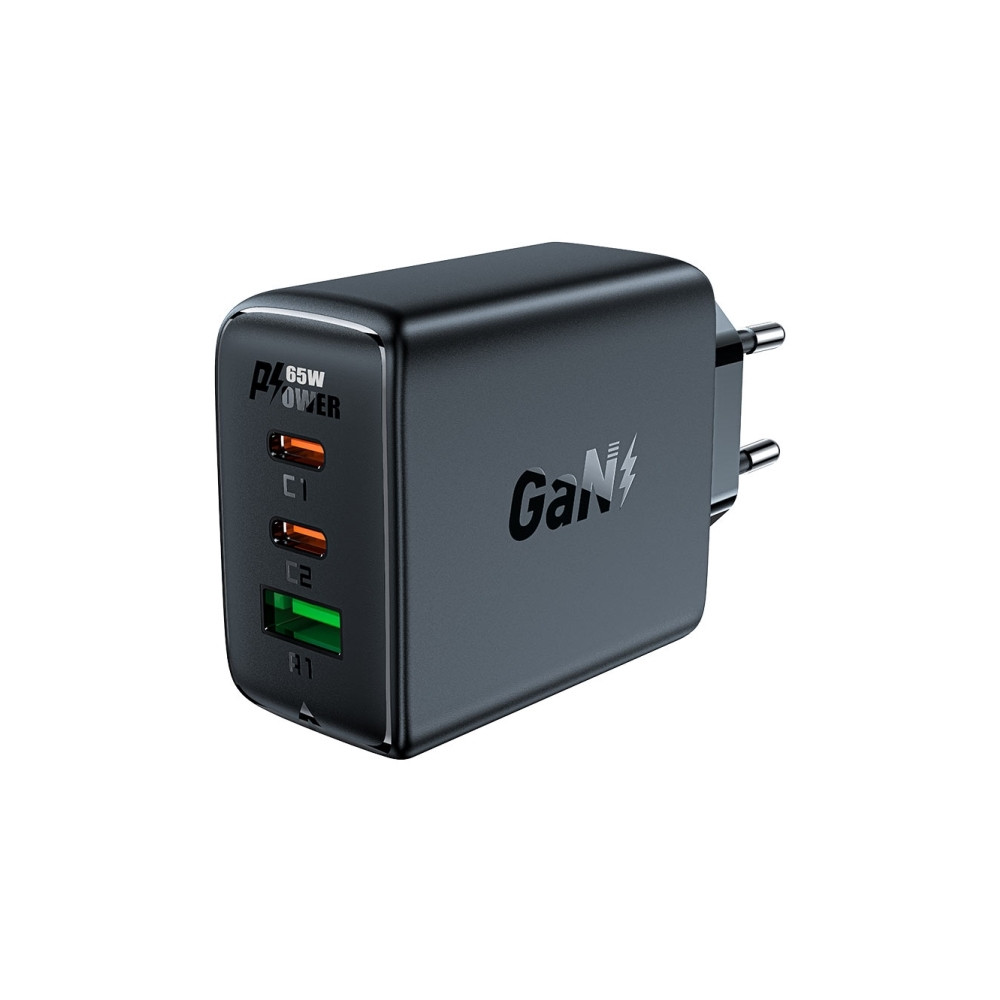 Produktbild för Acefast snabbladdare GaN (2xUSB-C / USB-A) PPS / PD / QC4+ 6...