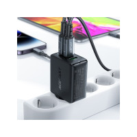 Produktbild för Acefast snabbladdare GaN (2xUSB-C / USB-A) PPS / PD / QC4+ 6...