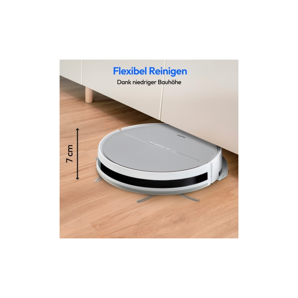Produktbild för Medion MD18035 E35 SW (vit/grå, robotdammsugare med mopppfun...