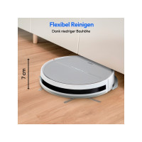 Produktbild för Medion MD18035 E35 SW (vit/grå, robotdammsugare med mopppfun...
