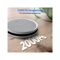 Produktbild för Medion MD18035 E35 SW (vit/grå, robotdammsugare med mopppfun...