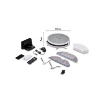 Produktbild för Medion MD18035 E35 SW (vit/grå, robotdammsugare med mopppfun...