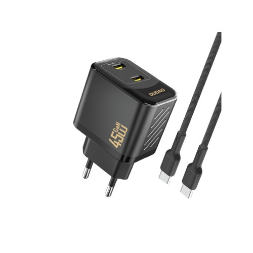 Dudao Dudao A28PCEU-adapter 45W 2xUSB-C (1 m USB-C till USB-C-kabe...